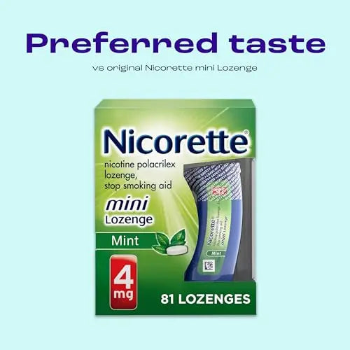Nicorette 4 mg Mini Nicotine Lozenges to Quit Smoking - Mint Flavored Stop Nicorette Au supplements