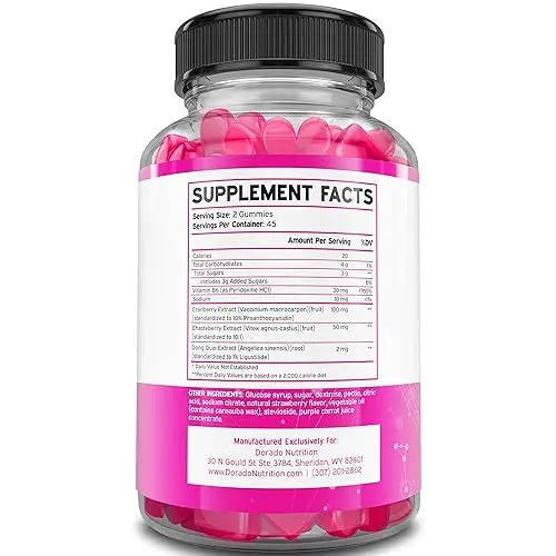 Hormonal Balance For Women & PMS Relief Gummies (90 Gummies) - Support Cramps DORADO NUTRITION Au supplements