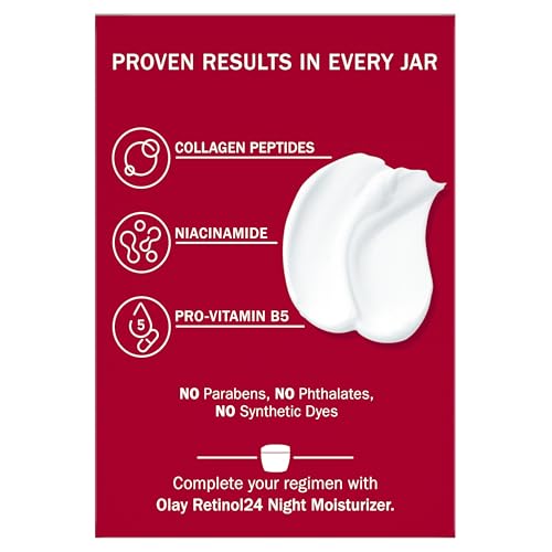 Olay Collagen Peptide Face Moisturizer, Firming Cream for Women, Fragrance-Free, Non-Greasy - Hydrating, Anti-Aging, Anti-Wrinkle