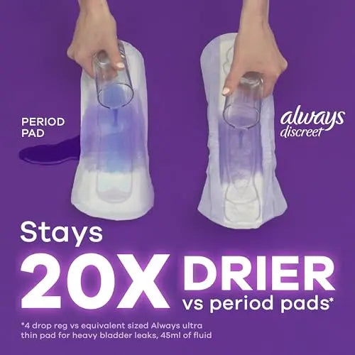 Always Discreet Adult Moderate Long Incontinence Pads, Up to 100% Leak Always Discreet Au supplements