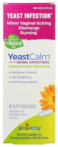 Boiron YeastCalm Homeopathic Suppositories for Yeast Infections, Burning, Discharge Boiron Au supplements