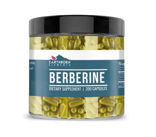 Earthborn Elements Berberine 200 Capsules, Pure & Undiluted, No Additives Earthborn Elements Au supplements