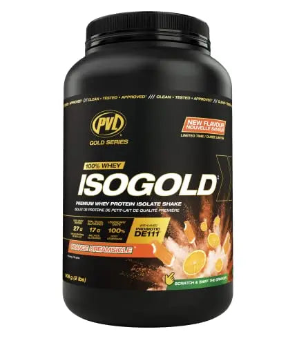 PVL ISO Gold – Grass Fed - Premium Isolate 100% Whey Protein Shake - Orange Krush'd - 908 g PVL Au supplements