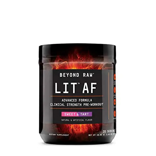 BEYOND RAW LIT AF | Advanced Formula Clinical Strength Pre-Workout Powder | Contains BEYOND RAW Au supplements