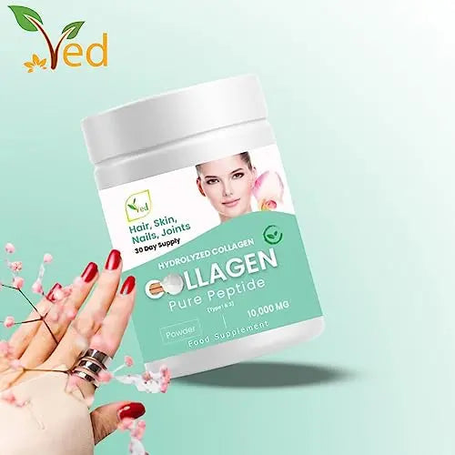 Collagen Peptides Powder Supplement, Support Joint, Bone, Skin, Muscles, Hair, Nail Growth Ved Au supplements