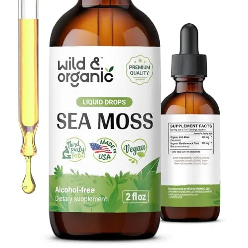 Sea Moss - Organic Sea Moss Liquid Drops - Irish Sea Moss Supplement - Seamoss Wild & Organic Au supplements
