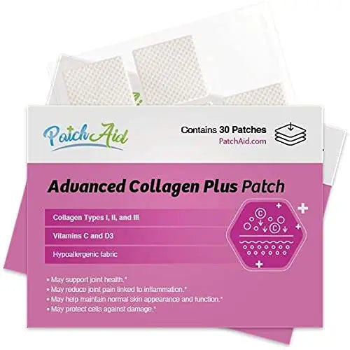 Patch Aid Advanced Collagen Plus - 30 Daily Topical Patches. 100% Natural & Vegan. Allergy & Filler Free Patch Aid Au supplements