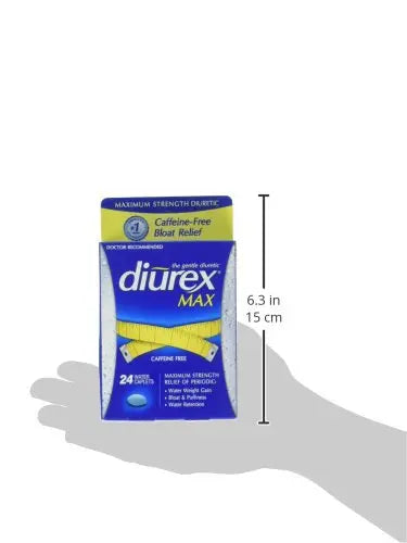 Diurex Max Water Pills - Maximum Strength Caffeine Free Diuretic - Relieve Water Bloat - 24 Count Diurex Au supplements