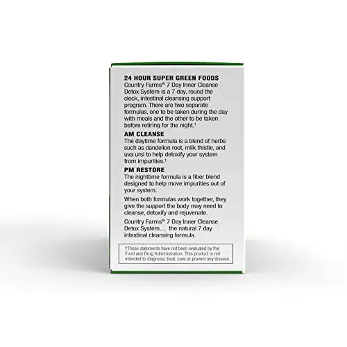 COUNTRY FARMS 7 Day Inner Cleanse, AM/PM Detox System, Detoxifying Herbs COUNTRY FARMS Au supplements