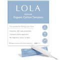 LOLA Organic Cotton Tampons, 8 Count - Tampons Regular, Period Feminine Hygiene Products LOLA Au supplements