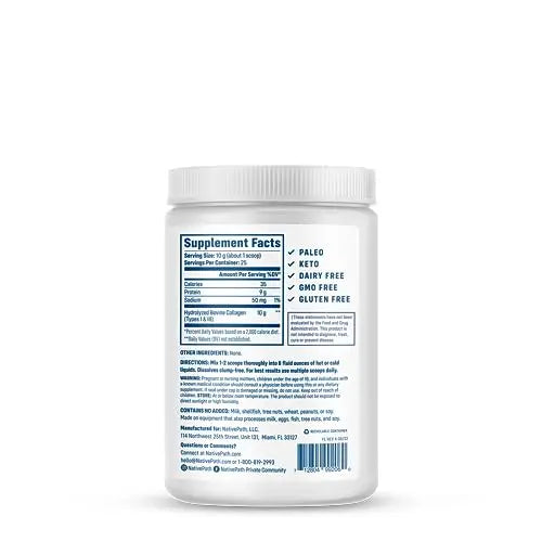 NativePath Collagen Peptides Protein - Hydrolyzed Type 1 & 3 Collagen Powder for Skin NativePath Au supplements