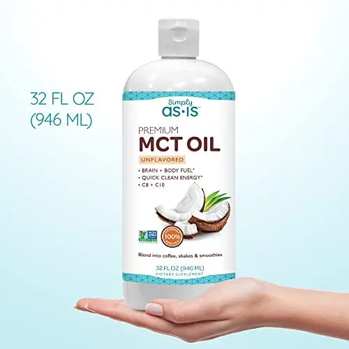 AS-IS Simply Premium MCT Oil C8 & C10 | Unflavored | 100% from Non-GMO Coconuts AS-IS Au supplements