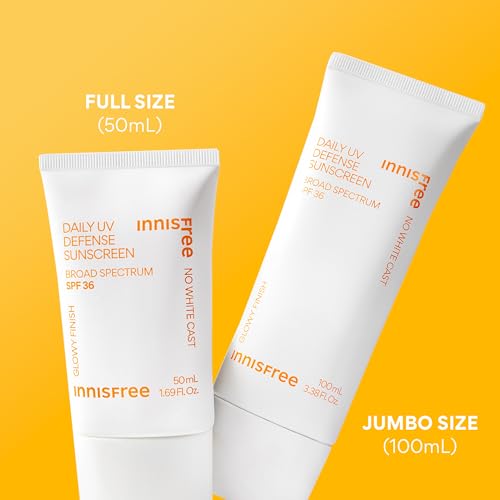 Innisfree Daily UV Defense SPF 36 – Korean Face Sunscreen, Invisible Finish, Broad Spectrum,