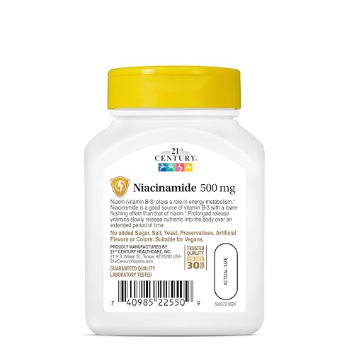 21st Century Niacinamide 500 mg Prolonged Release Tablets, 110 Count
