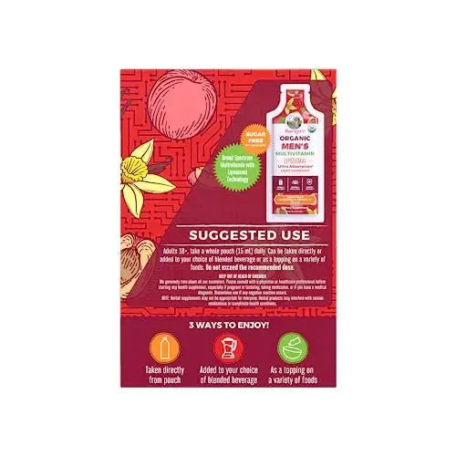 MaryRuth Organics Multivitamin for Men | USDA Organic | Sugar Free Mens Multivitamin Liposomal | Liquid Vitamins for Men | MARYRUTH'S Au supplements