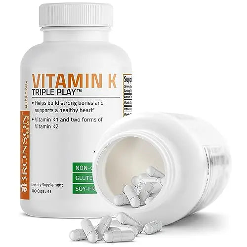 Vitamin K Triple Play (Vitamin K2 MK7 / Vitamin K2 MK4 / Vitamin K1) Full Spectrum Bronson Au supplements