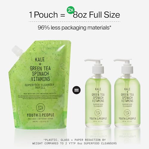 Youth To The People Superfood Facial Cleanser Full Size - Kale + Green Tea Daily Face Wash