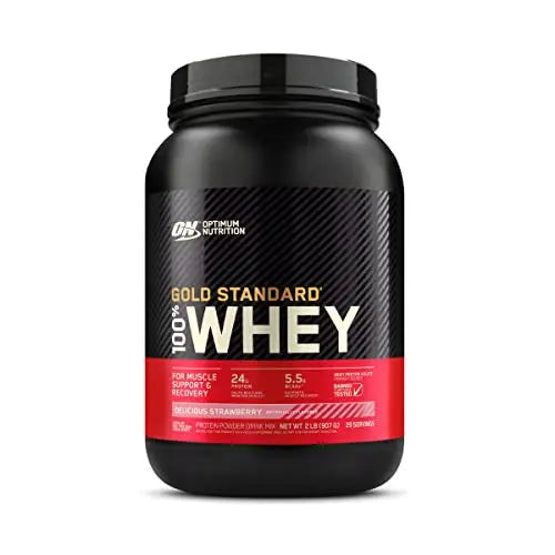 Optimum Nutrition Gold Standard 100% Whey Protein Powder, Delicious Strawberry Optimum Nutrition Au supplements