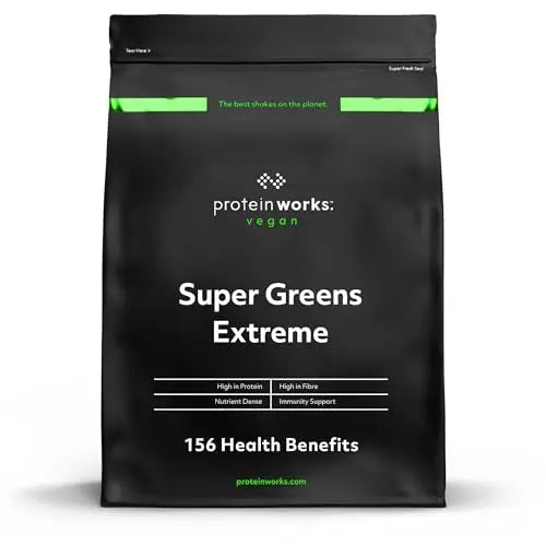 Protein Works Super Greens Extreme Powder , 156 Health Benefits , 41 Active Ingredients , Vegan Protein Works Au supplements