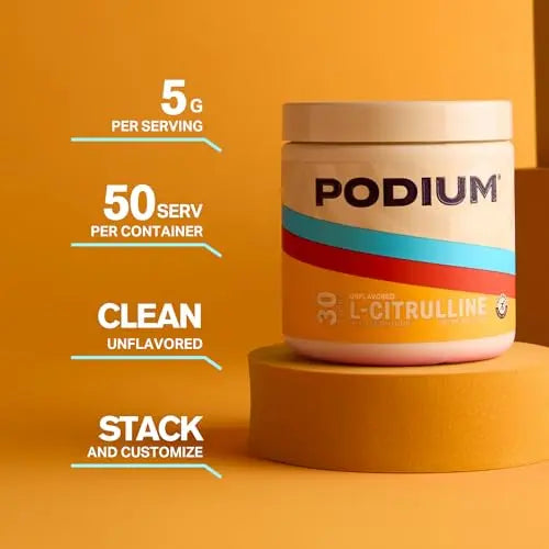Podium Nutrition, Solos | L-Citrulline, 30 Servings, Unflavored, Boost Athletic Performance Podium Nutrition Au supplements