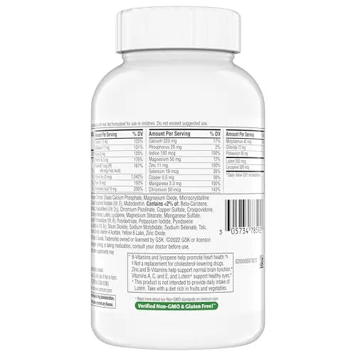 Centrum Minis Silver Multivitamin for Adults 50 Plus, Multimineral Supplement, Vitamin D3, B-Vitamins, Gluten Free, Non-GMO Ingredients Centrum Au supplements