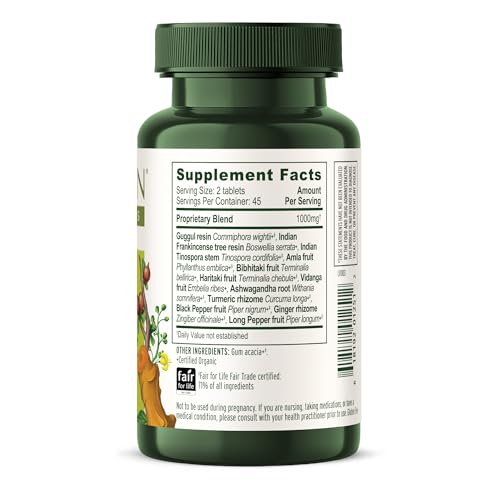 Banyan Botanicals Organic Joint Support–Advanced Mobility & Flexibility Supplement with Boswellia,Guggulu Resin & Turmeric–Natural Lubrication for Cartilage, Bones & Muscles-90 Tablets-USDA Organic Banyan Botanicals Au supplements