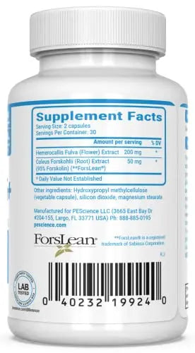 PEScience Forskolin Capsules, 95% Pure Forskolin Extract, Patented ForsLean, 60 Count PEScience Au supplements