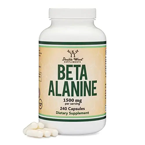 Beta Alanine Powder Capsules (Bulk Jar 240 Pills, 1.5 Gram Servings) Stimulant Free Pre Double Wood Supplements Au supplements
