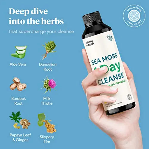 Sea Moss 1 Day Cleanse - Full Body Detox to support bowel movements, Kidney Health Atlantic Naturals Au supplements