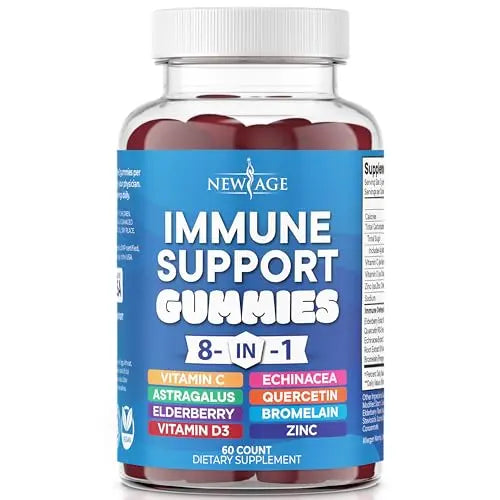 NEW AGE 8 in 1 Immune Support Booster Supplement with Elderberry, Vitamin C NEW AGE Au supplements