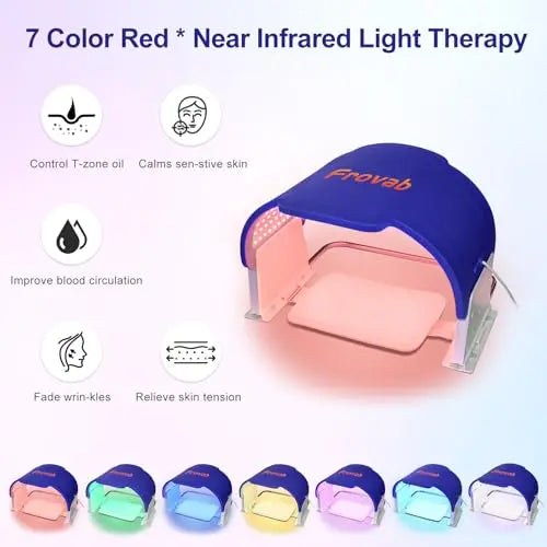 Frovab 7 in 1 Colors LED Light Therapy Mask, Red & Blue Face Mask Light Therapy, Portable & Flexiable Frovab Au supplements