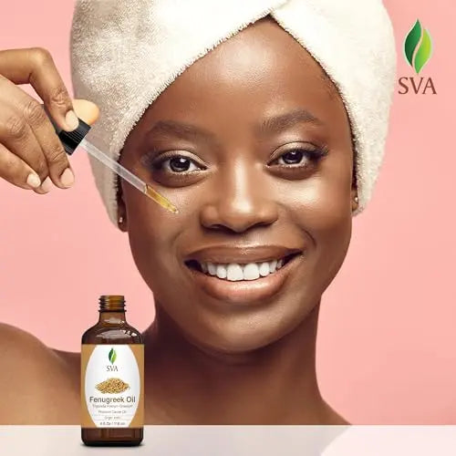 SVA Fenugreek Oil 4oz (118ml) Premium Carrier Oil with Dropper for Hair Care, Hair Oiling, Scalp Massage SVA ORGANICS Au supplements
