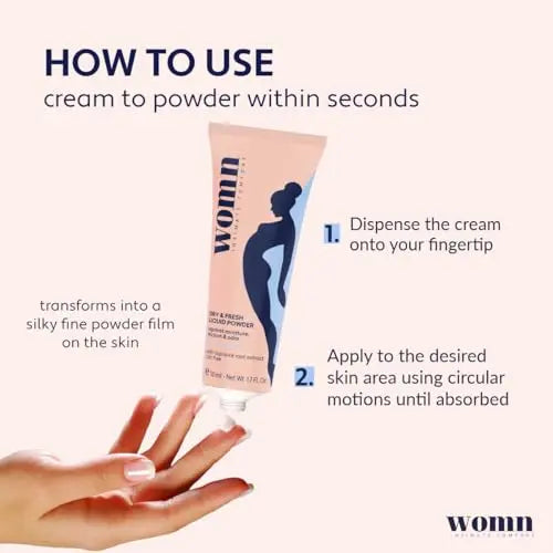 womn Intimate Comfort DRY & FRESH LIQUID POWDER – talc-free liquid body powder against moisture womn Au supplements