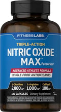 Fitness Labs Nitric Oxide Supplement | 3000mg | 120 Capsules | Nitric Oxide Pre Workout Fitness Labs Au supplements