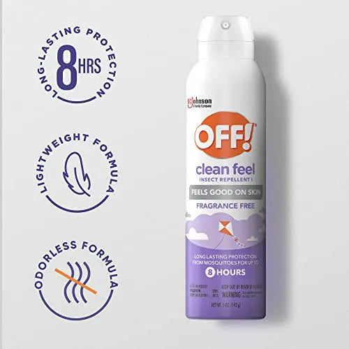 OFF! Clean Feel Insect Repellent Aerosol with 20% Picaridin, Bug Spray OFF! Au supplements