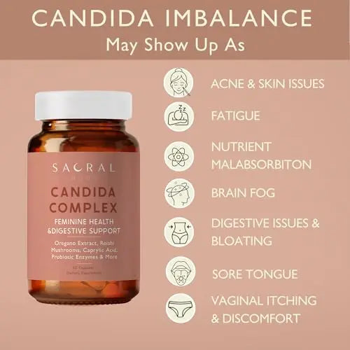 SACRALMOON Candida Cleanse - 8 Cleansing Ingredients for Digestive Support and Feminine Care SACRALMOON Au supplements