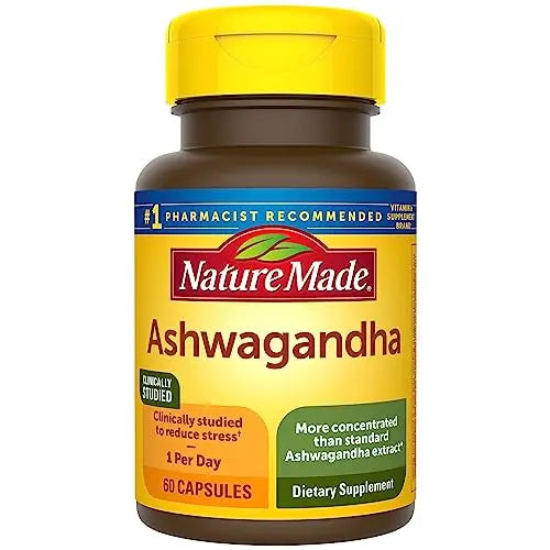 Nature Made Ashwagandha Capsules 125mg for Stress Support, 60 Capsules, 60 Day Supply Nature Made Au supplements