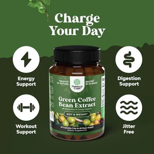 Pure Green Coffee Bean Extract - 800 mg Green Coffee Extract Caffeine Energy Pills Bio Sense Au supplements