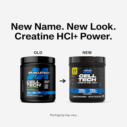 MuscleTech Cell-Tech Creactor Creatine HCl Powder, Post Workout Muscle Builder for Men & Women, Creatine Hydrochloride + Free-Acid, Unflavored (120 Servings), 8.47 oz MuscleTech Au supplements