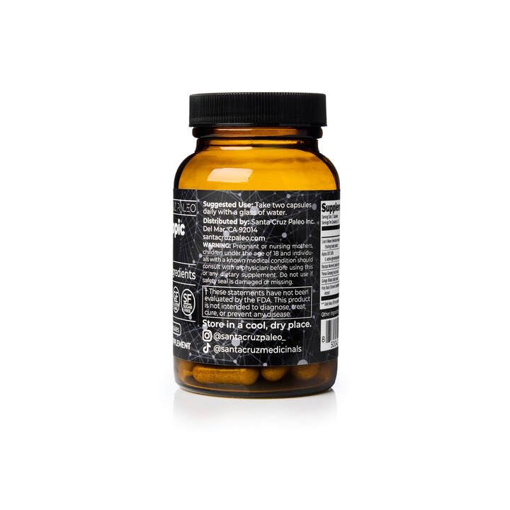 Santa Cruz Paleo Nootropic Capsules – Lions Mane, Alpha GPC, Panax Ginseng & Ginkgo Biloba for Focus, Memory, Mental Clarity & Energy – Keto, Paleo, Gluten Free Brain Supplement, 60 Caps Santa Cruz Paleo Au supplements