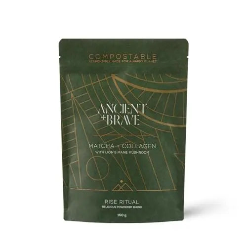 Ancient + Brave Matcha Collagen 150g Pouch - Lion's Mane Mushroom Powder Supplement Ancient + Brave Au supplements