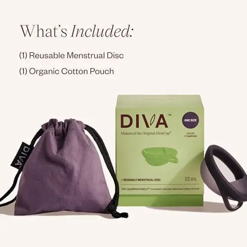 Diva Disc - Comfortable, Reusable Menstrual Disc with Leakproof Shield - Period Disc for Up to 12 Hours DivaCup Au supplements