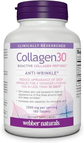 Webber Naturals Collagen30® Bioactive Collagen Peptides 2500 mg 180 Tablets Webber Naturals Au supplements