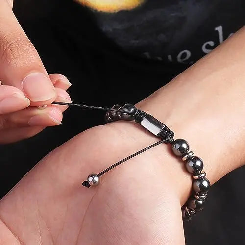 CARITATE Magnetic Hematite Bracelet for Women and Men, Healing Energy Beaded Bracelet CARITATE Au supplements