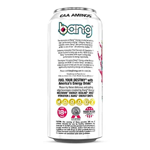 Bang Energy Power Punch, Sugar-Free Energy Drink, 16-Ounce (Pack of 12) BANG Au supplements