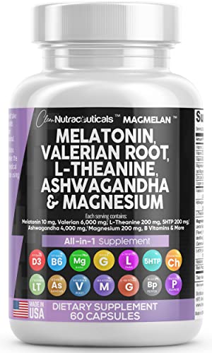 Melatonin 10mg Valerian Root 6000mg L Theanine 200mg Ashwagandha Clean Nutraceuticals Au supplements
