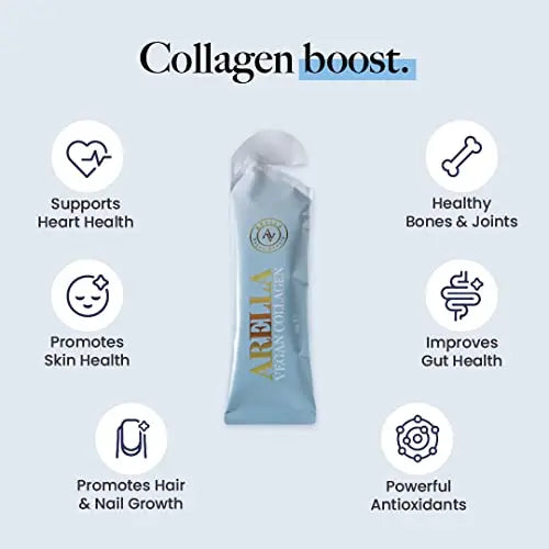 Arella Beauty Vegan Liquid Collagen Supplement - Japanese Plum Flavour - 14 x 30 ml Arella Beauty Au supplements
