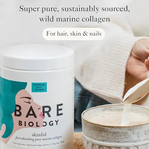 Bare Biology Collagen Powder, 300g/60 Servings - Skinful Pure Marine Collagen Supplement for Skin Bare Biology Au supplements
