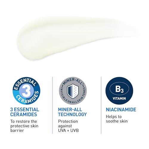 CeraVe Invisible Mineral Sunscreen SPF 50, Face Sunscreen for Sensitive Skin With Zinc Oxide & Titanium Dioxide, Vitamin E