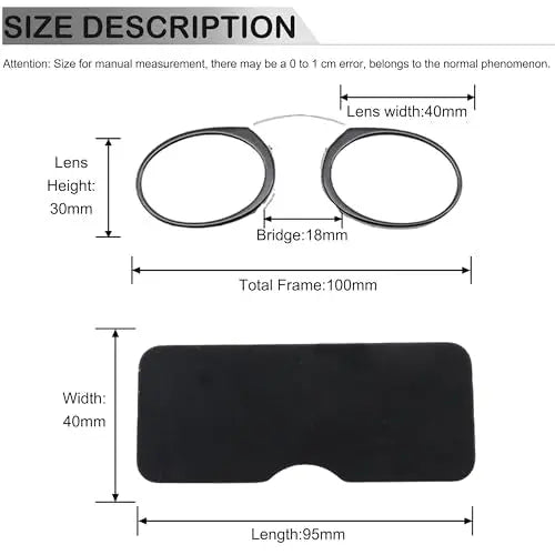 COVESATO Mini Armless Reading Glasses for Men Women Slim Thin Clip on Nose Readers COVESATO Au supplements